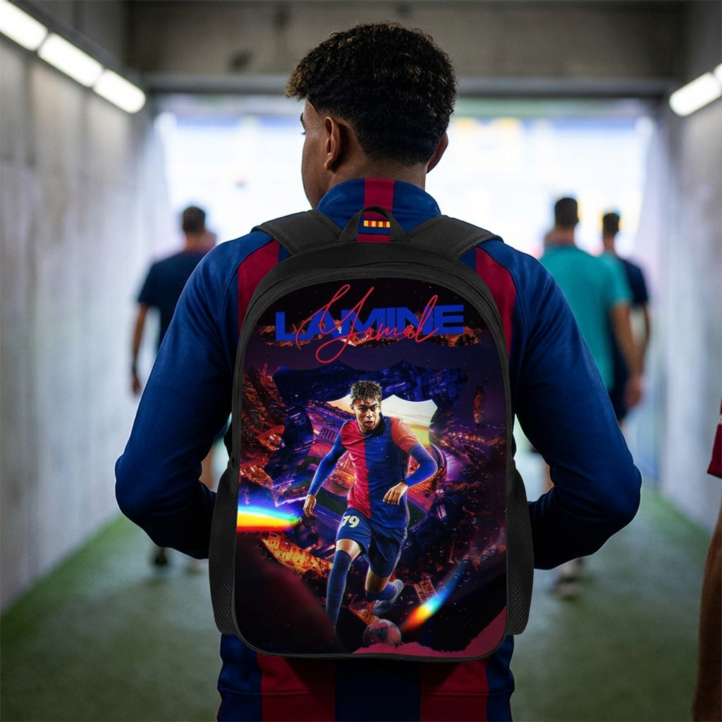 Sac à dos Lamine Yamal enfant | Sac école football léger grande capacité