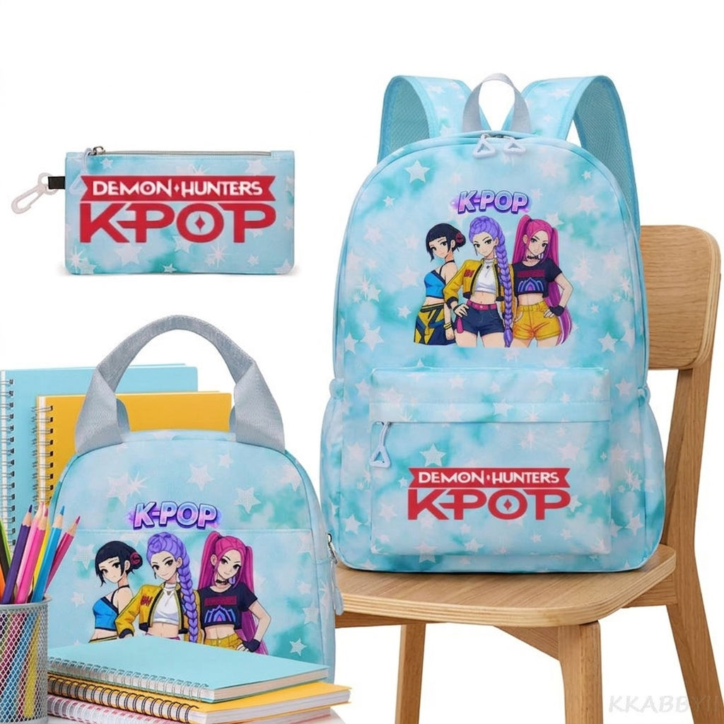 Ensemble sac à dos K-Pop Demon Hunters | Sac école adolescent 3 pièces