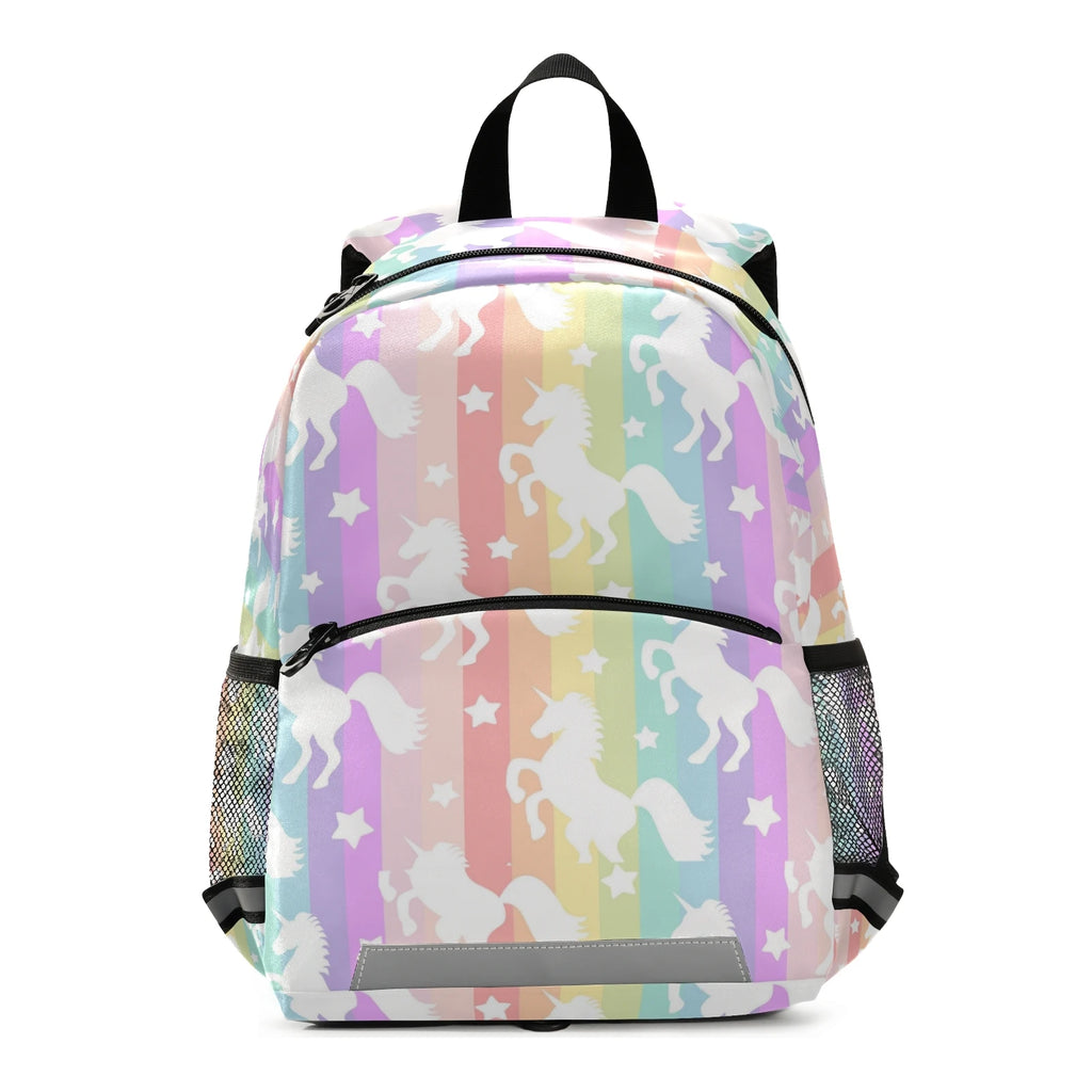 Petit sac à dos tendance arc-en-ciel léopard rose gold
