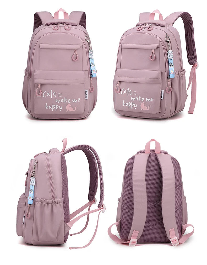 Sac à dos fille ado kawaii | Sac école primaire lycée rose tendance