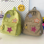 Sac à dos femme grande capacité | Sac école lycée corduroy tendance