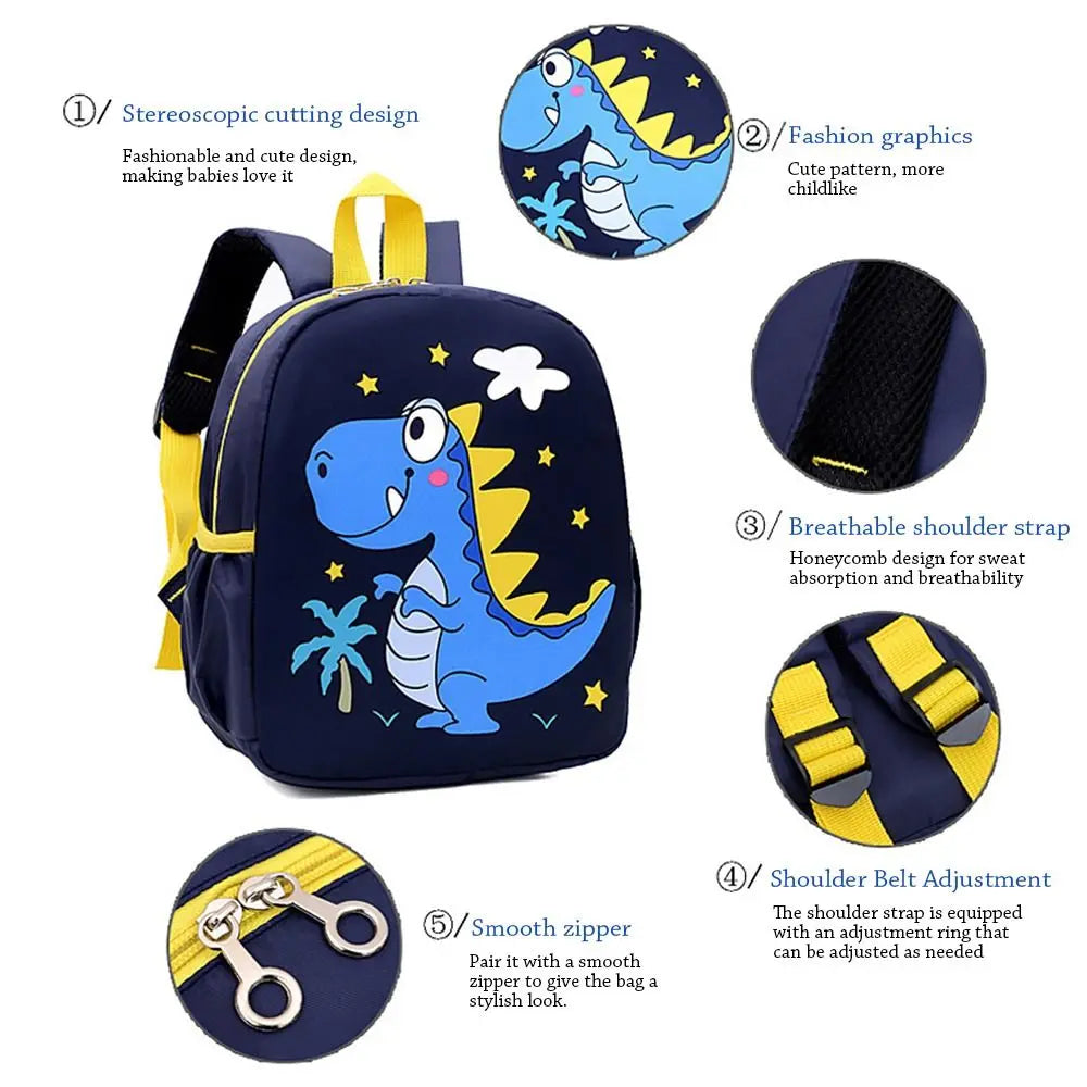 Sac à dos dinosaure mignon maternelle | Sac enfant cartoon animal nylon