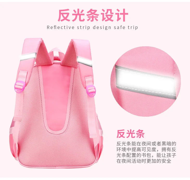 Sac à dos style coréen ergonomique fille | Sac école primaire pois nœud