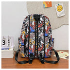 Sac à dos graffiti lycéen grande capacité | Sac école ado tendance 2025