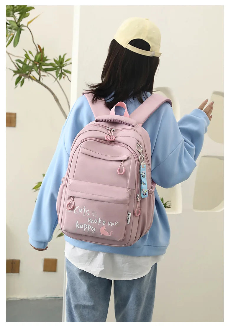Sac à dos fille ado kawaii | Sac école primaire lycée rose tendance