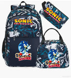 Ensemble sac à dos Sonic camouflage | Sac école spacieux enfant 3-12 ans