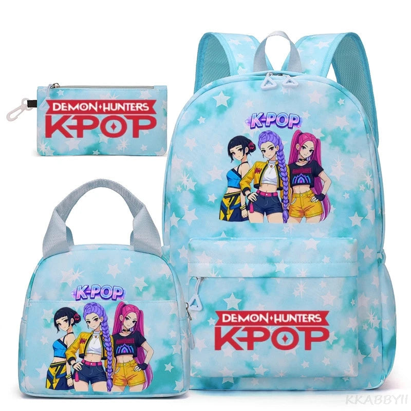 Ensemble sac à dos K-Pop Demon Hunters | Sac école adolescent 3 pièces