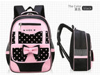 Sac à dos style coréen ergonomique fille | Sac école primaire pois nœud