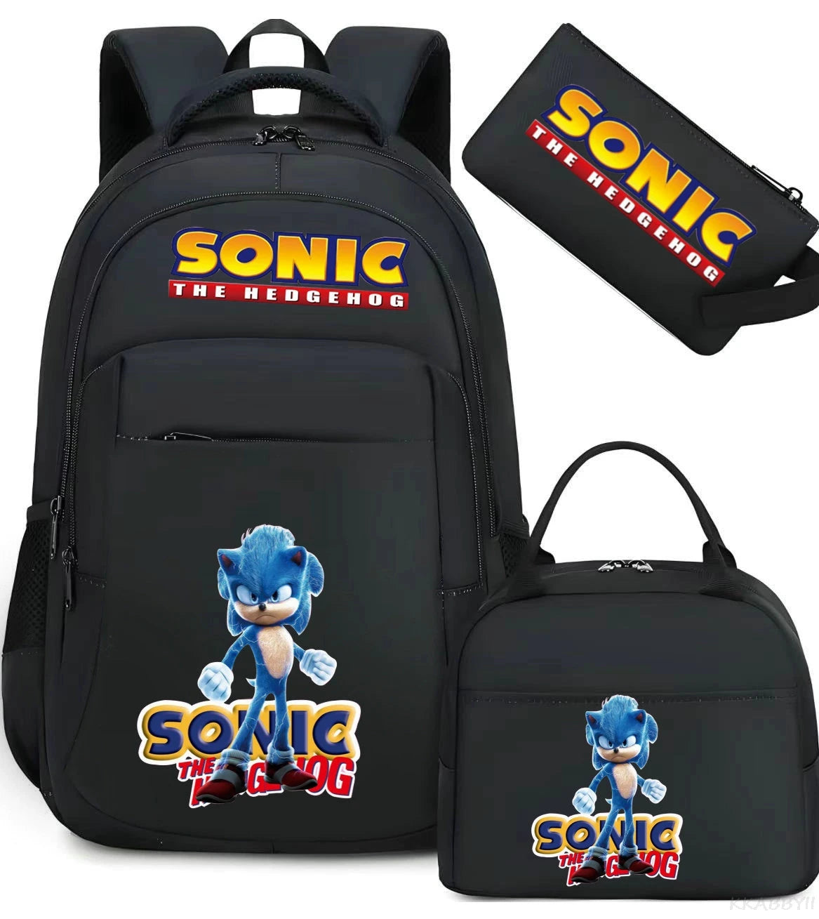 Ensemble sac à dos Sonic camouflage | Sac école spacieux enfant 3-12 ans