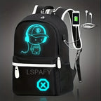 Sac à dos lumineux USB imperméable ado