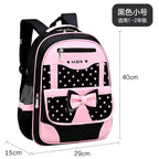Sac à dos style coréen ergonomique fille | Sac école primaire pois nœud