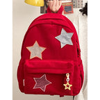 Sac à dos femme grande capacité | Sac école lycée corduroy tendance