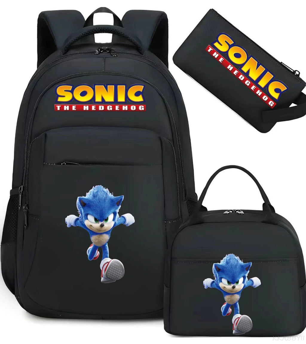 Ensemble sac à dos Sonic camouflage | Sac école spacieux enfant 3-12 ans