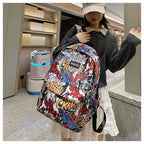 Sac à dos graffiti lycéen grande capacité | Sac école ado tendance 2025