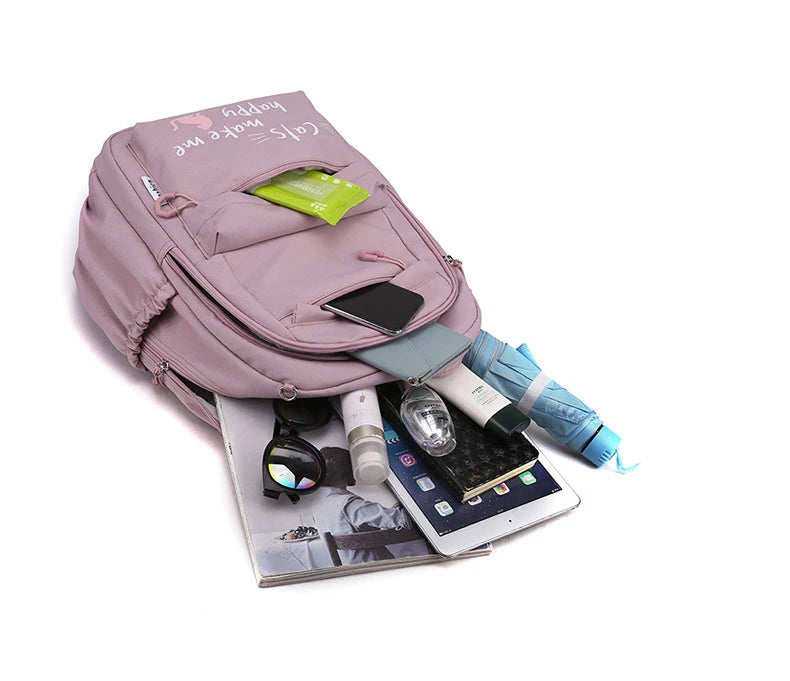 Sac à dos fille ado kawaii | Sac école primaire lycée rose tendance