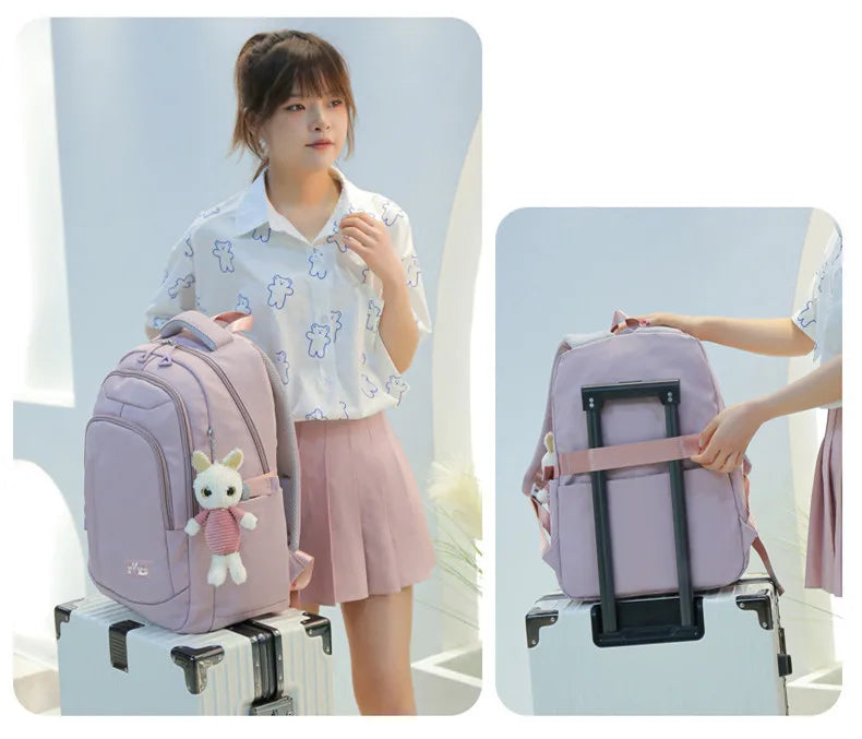 Sac à dos fille ado kawaii | Sac école primaire lycée rose tendance