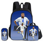 Ensemble sac à dos Mbappé 3 pièces | Sac école football enfant cadeau
