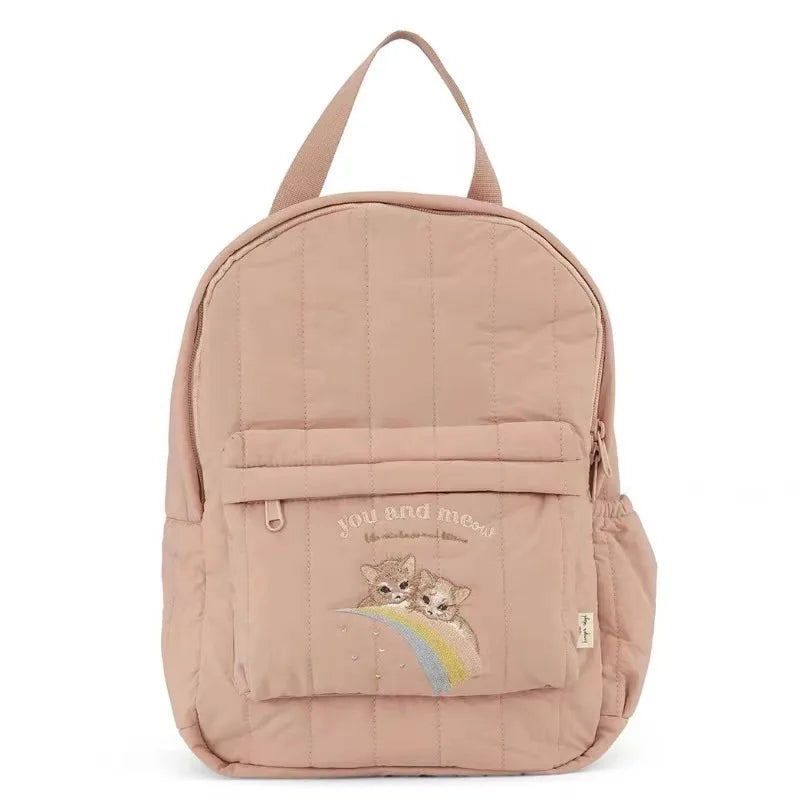 Sac à dos parent-enfant cerise citron | Sac maternelle coton unisexe cadeau