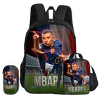 Ensemble sac à dos Mbappé 3 pièces | Sac école football enfant cadeau