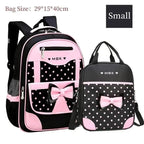 Sac à dos style coréen ergonomique fille | Sac école primaire pois nœud