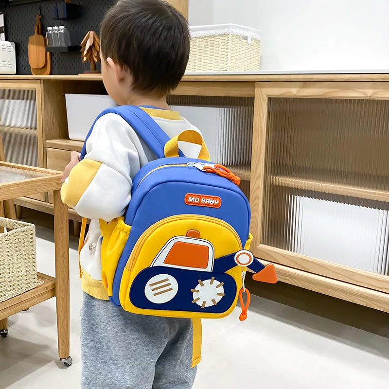 Sac à dos tractopelle enfant | Sac école maternelle camion