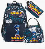 Ensemble sac à dos Sonic camouflage | Sac école spacieux enfant 3-12 ans