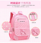 Sac à dos style coréen ergonomique fille | Sac école primaire pois nœud