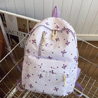Sac à dos nœud matelassé grande capacité | Sac école fille ado tendance