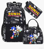 Ensemble sac à dos Sonic camouflage | Sac école spacieux enfant 3-12 ans