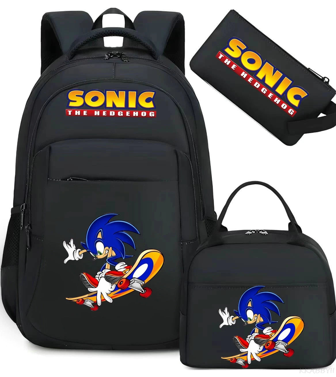 Ensemble sac à dos Sonic camouflage | Sac école spacieux enfant 3-12 ans