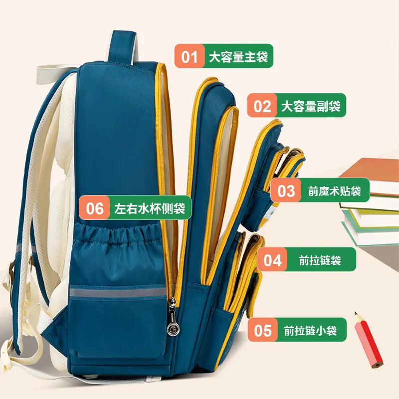 Sac à dos orthopédique imperméable enfant | Sac école Oxford garçon fille