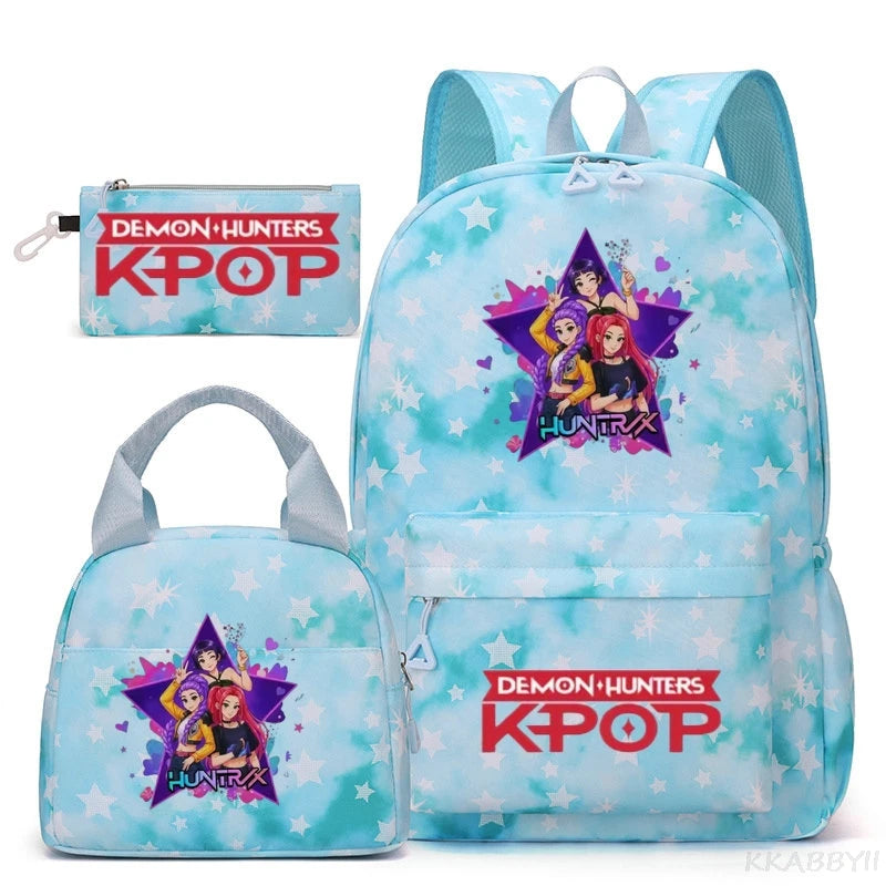 Ensemble sac à dos K-Pop Demon Hunters | Sac école adolescent 3 pièces