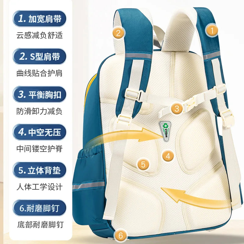 Sac à dos orthopédique imperméable enfant | Sac école Oxford garçon fille