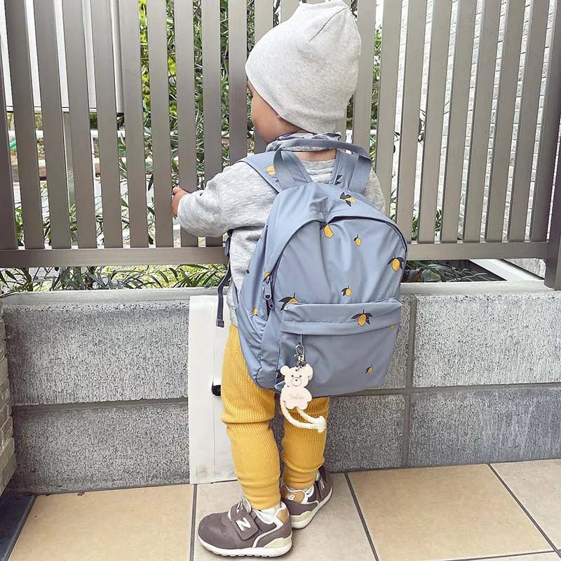 Sac à dos parent-enfant cerise citron | Sac maternelle coton unisexe cadeau