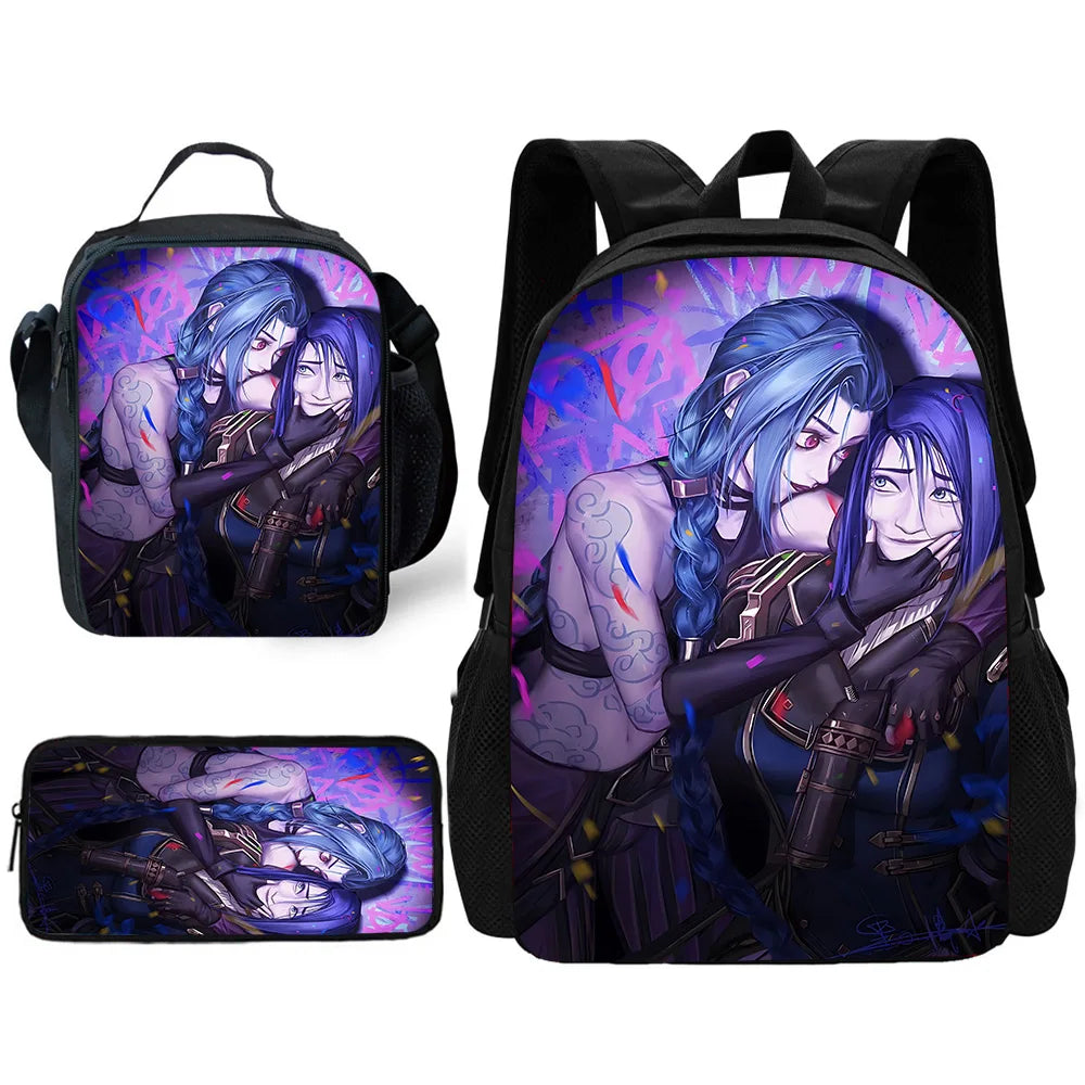 Sac à dos Graffiti J-JinxS enfant | Ensemble sac école trousse lunch bag