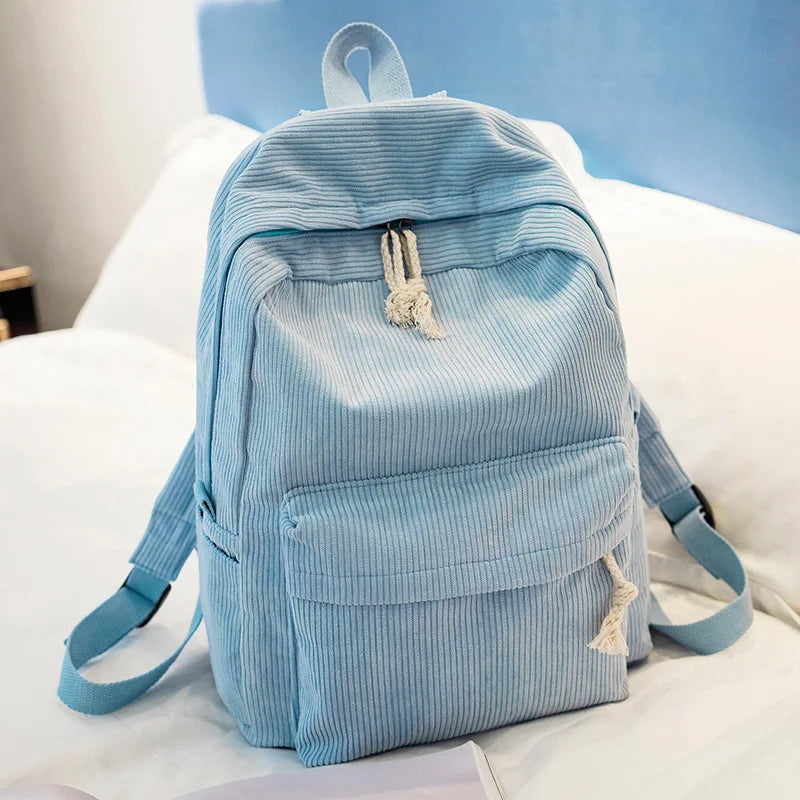 Sac à dos personnalisé prénom enfant | Sac école corduroy brodé cadeau