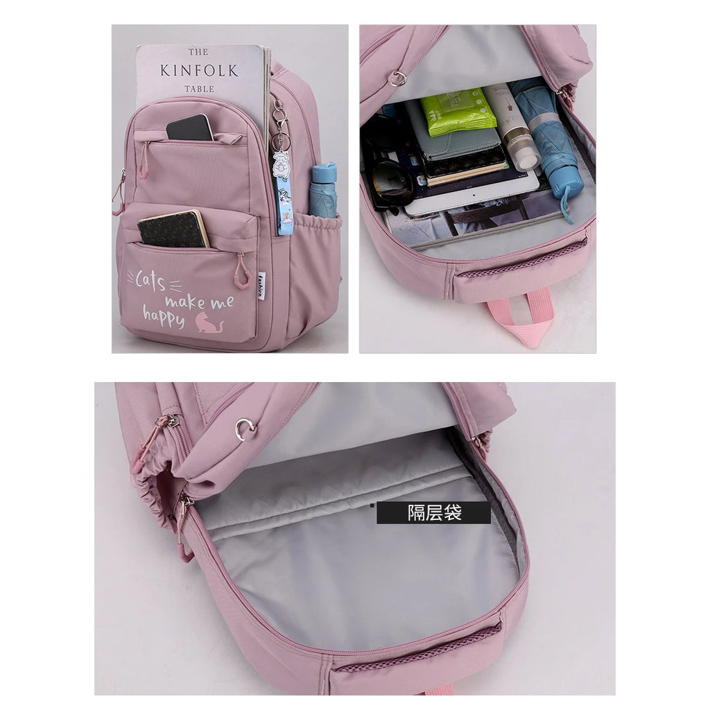 Sac à dos fille ado kawaii | Sac école primaire lycée rose tendance