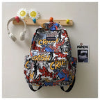 Sac à dos graffiti lycéen grande capacité | Sac école ado tendance 2025