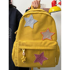 Sac à dos femme grande capacité | Sac école lycée corduroy tendance
