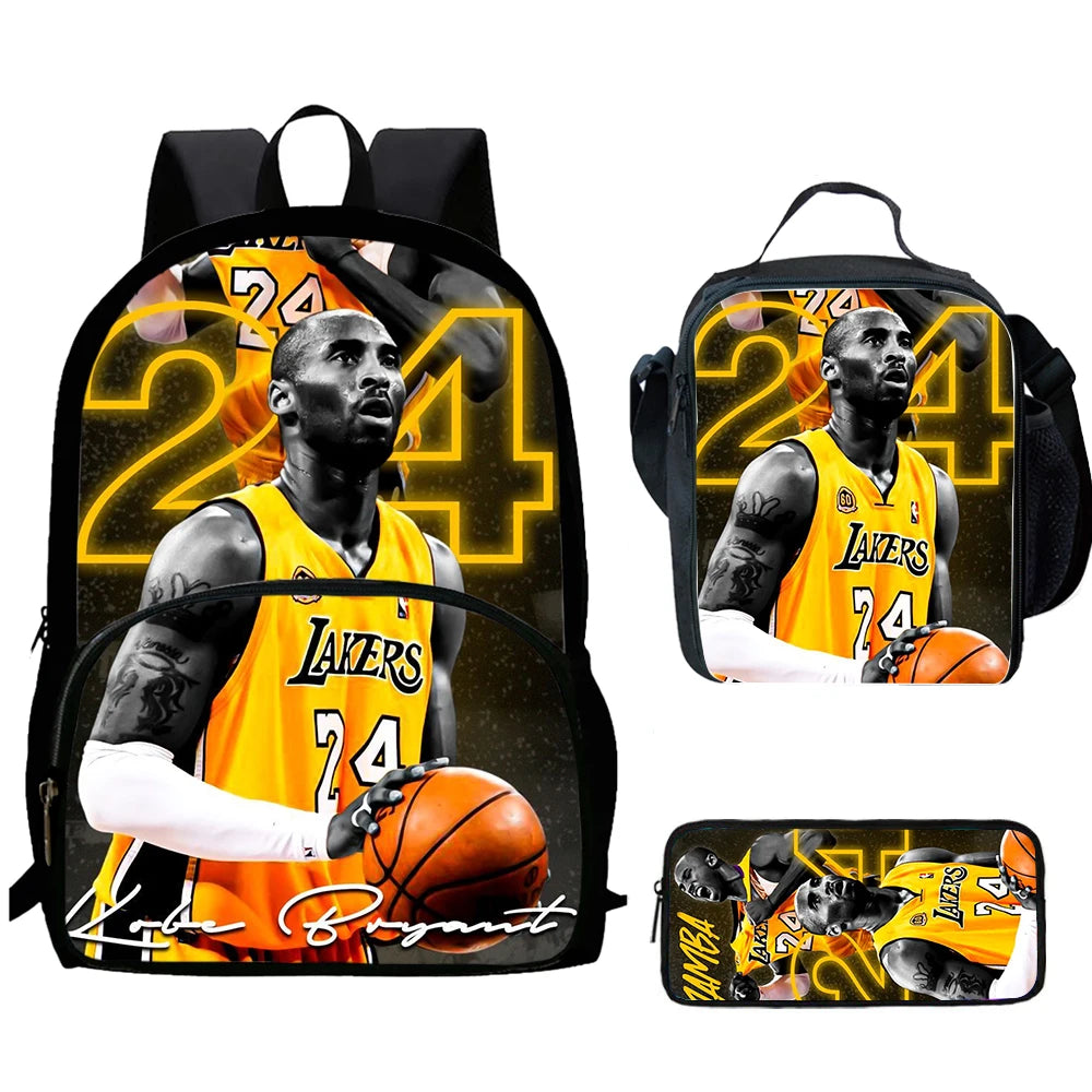 Ensemble sac à dos Kobe Bryant enfant | Sac école basketball 1-3 pièces