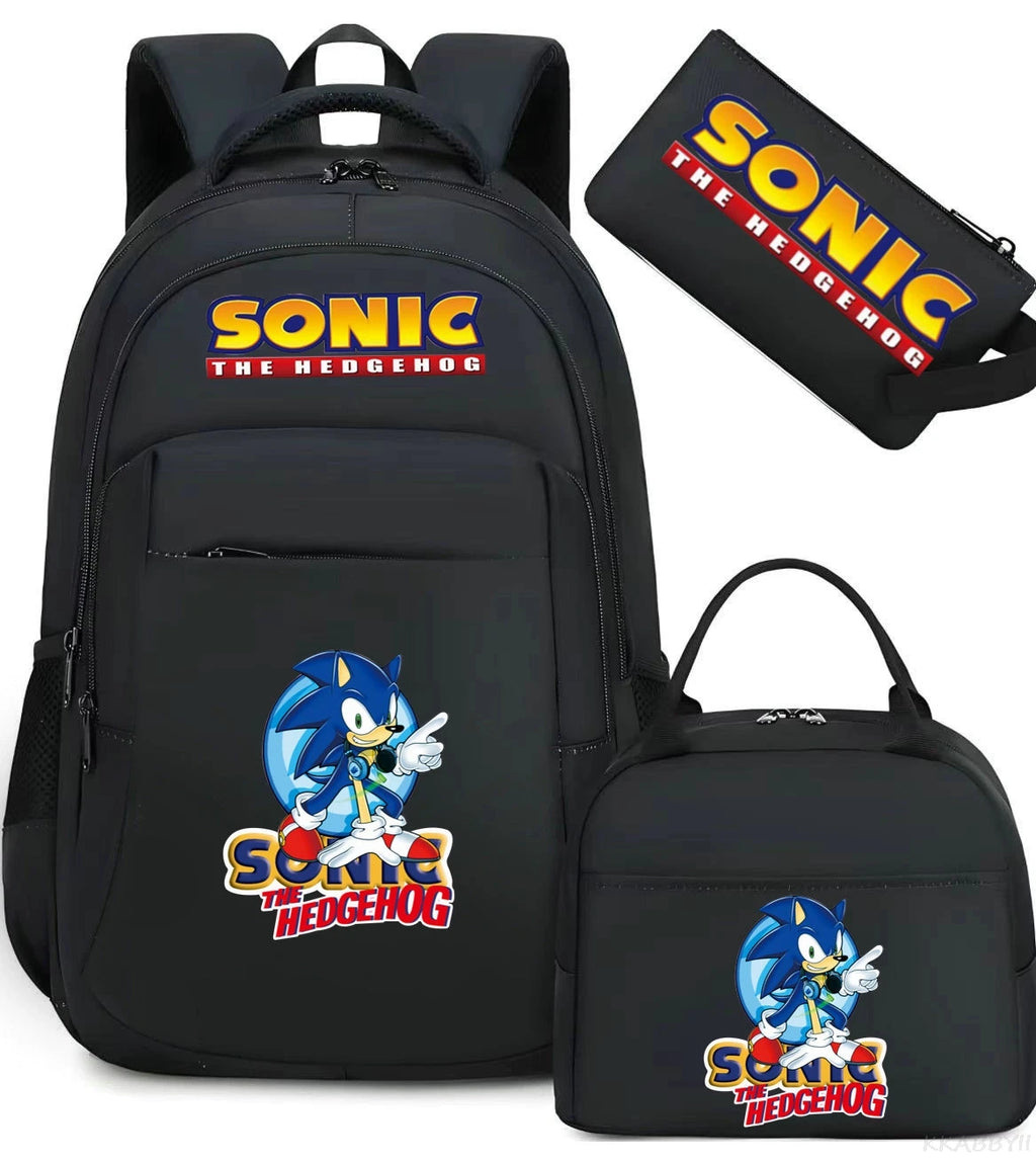 Ensemble sac à dos Sonic camouflage | Sac école spacieux enfant 3-12 ans