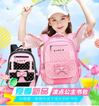 Sac à dos style coréen ergonomique fille | Sac école primaire pois nœud