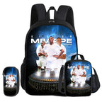 Ensemble sac à dos Mbappé 3 pièces | Sac école football enfant cadeau