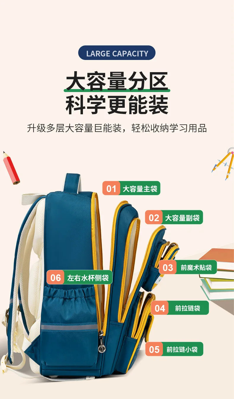 Sac à dos orthopédique imperméable enfant | Sac école Oxford garçon fille