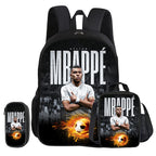 Ensemble sac à dos Mbappé 3 pièces | Sac école football enfant cadeau