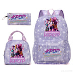 Ensemble sac à dos K-Pop Demon Hunters | Sac école adolescent 3 pièces