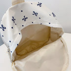 Sac à dos nœud matelassé grande capacité | Sac école fille ado tendance
