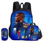 Ensemble sac à dos Mbappé 3 pièces | Sac école football enfant cadeau