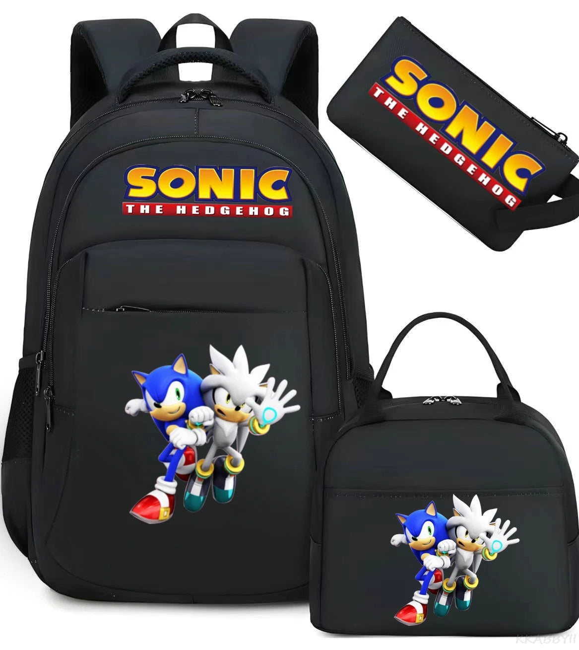 Ensemble sac à dos Sonic camouflage | Sac école spacieux enfant 3-12 ans