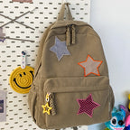 Sac à dos femme grande capacité | Sac école lycée corduroy tendance